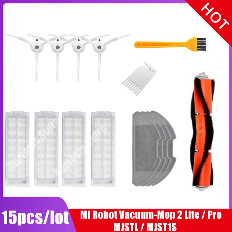 For Xiaomi Mi Robot Vacuum-Mop 2 Lite / Pro / MJSTL / MJST1S Robot Vacuum Spare Parts Main Side Brush Hepa Filter Mop Rag Cloths