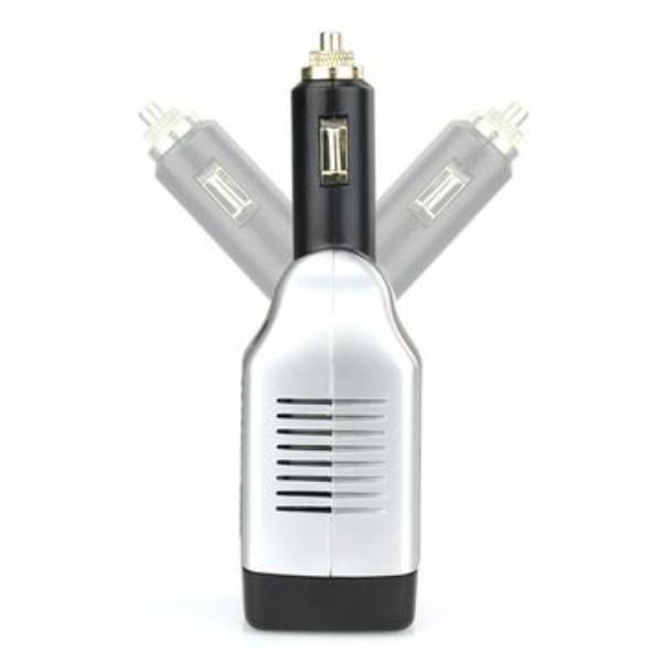 250 Volts Mixed Protected Multi-Socket Inverter Block and 5 Volts USB On Cigarette Lighter 75 Watts