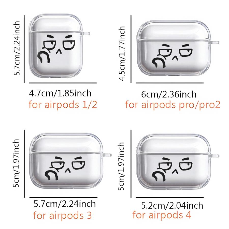 Interesting Animation Clear Earphone Cases Cover Case For Airpods 1 Pro2 Pro Pro3 2 4 3