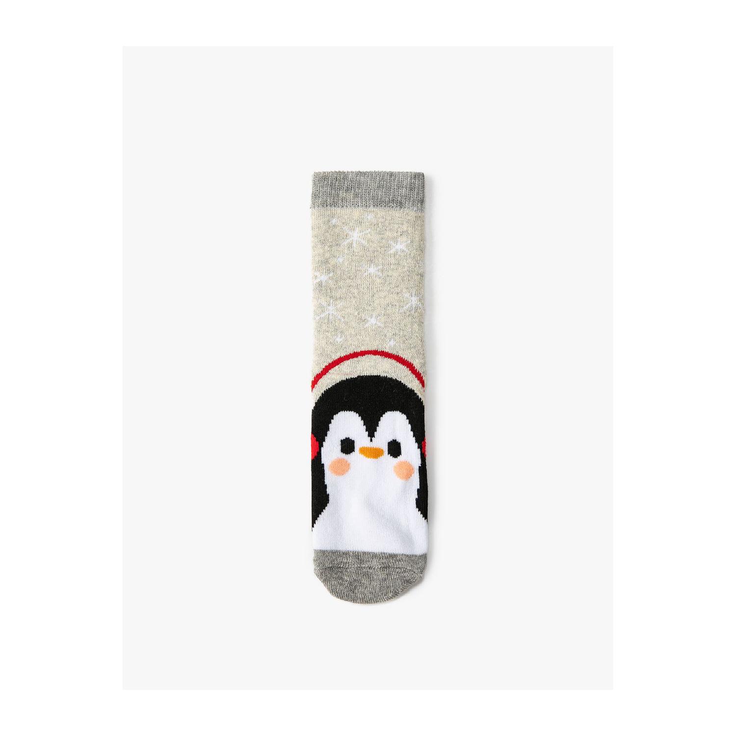 

Towel Socks Penguin Patterned 5 Yaş сірий колір