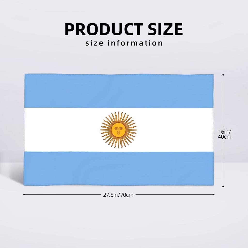 Argentina - Asciugamano Viso Morbido Argentino Asciugatura Rapida Piscina Bagno Asciugamani in Cotone Traspirante