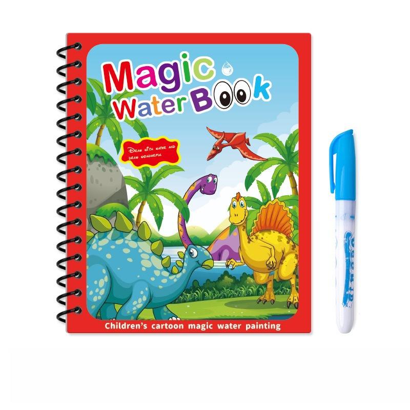 Magical Water Painting Book Children's Educational Clear Water Coloring Painting Book Children's Graffiti Book Boys and Girls Drawing Toys