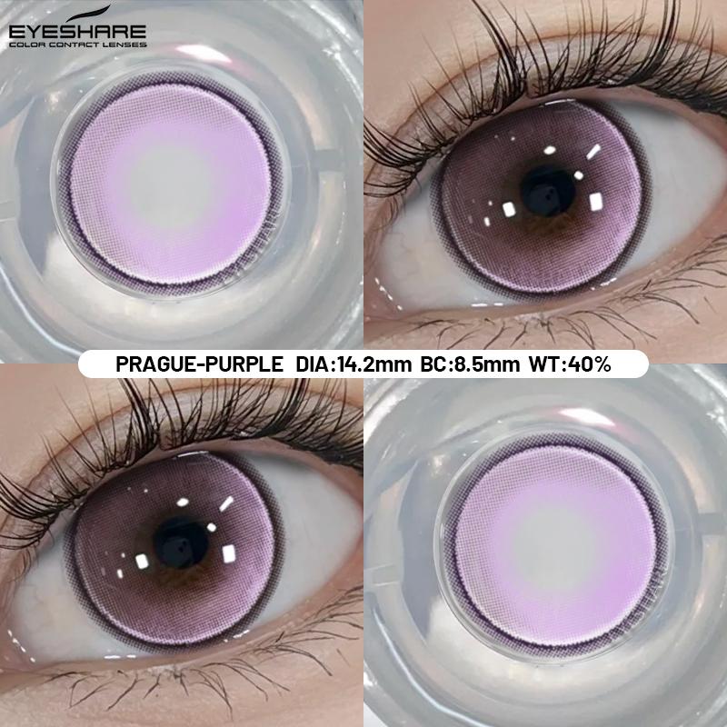 1 Pair Korean Lenses Colorful Contact Lenses for Eyes Cosplay Eye Lenses Green Contacts Purple Lenses Yearly Use Lens