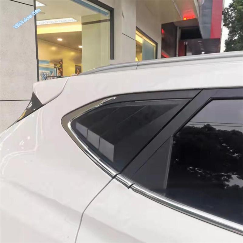 Car Styling Rear Window Triangle Shutters Blinds Cover Side Tuyere Trim External Accessories Fit For Hyundai Tucson 2016 -