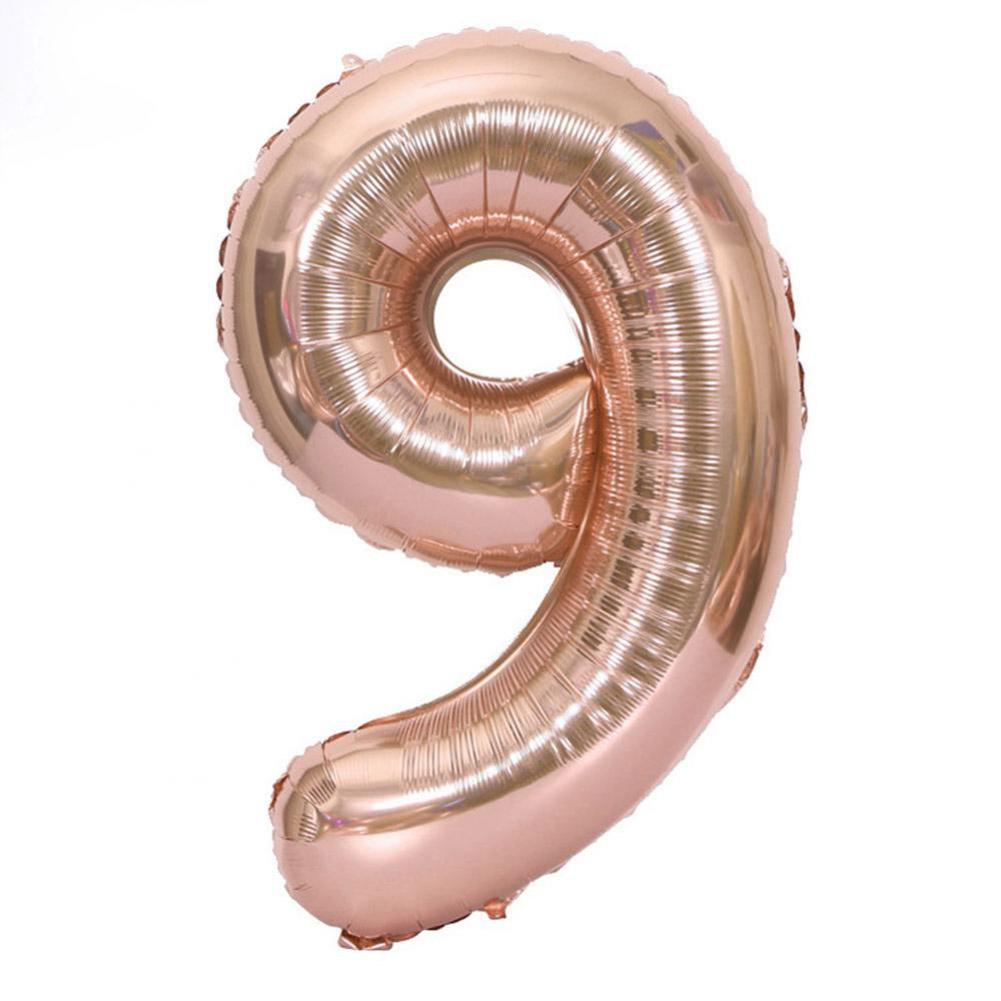 40in Large  Golden Foil Number 0-9 Balloons for Wedding Birthday Party Decor