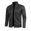 Men's Long Zipper Knitted Sweater Coat – Autumn & Winter Fleece, Trendy, Plus Size.