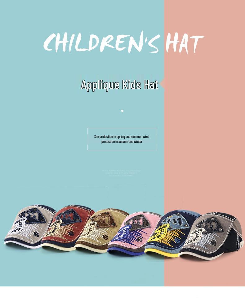 Gewaschene Retro Sommerhüte für Männer, Frauen und Kinder: Britischer Koreanischer Stil Flache Kappe & Baseballkappe