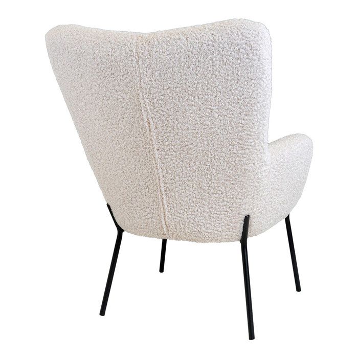 Glasgow Fauteuil, imitation peau de mouton, blanc.