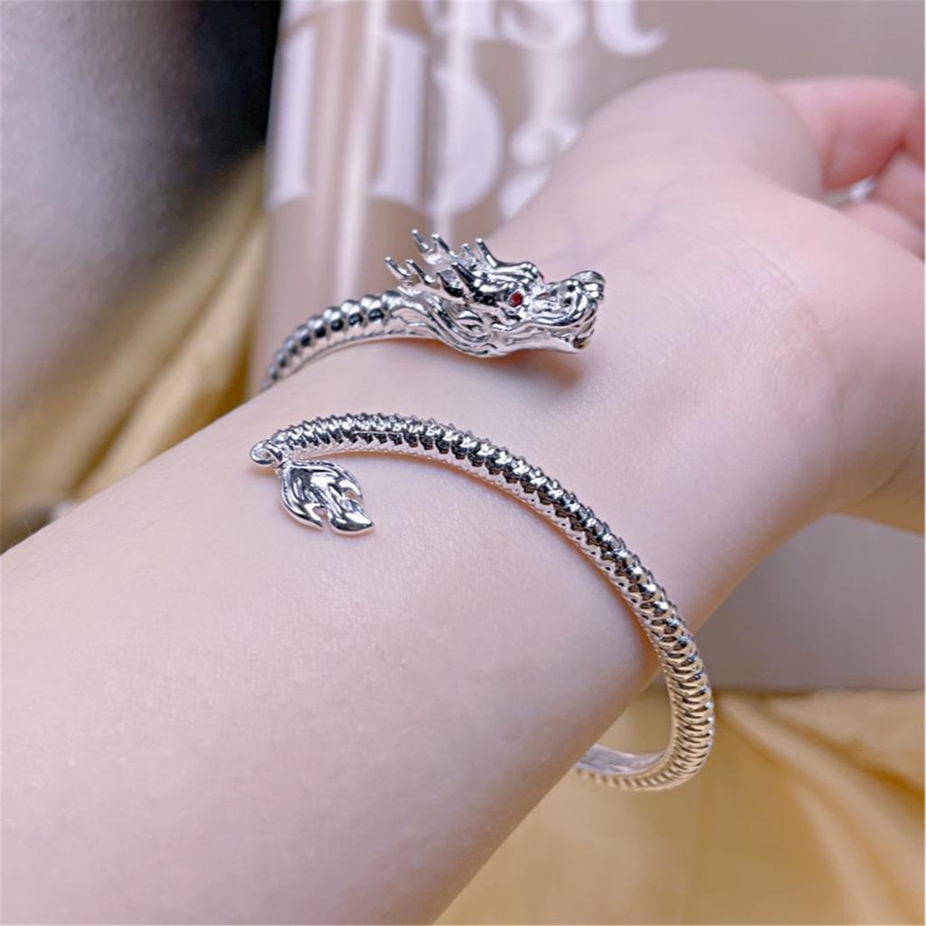 Vintage Dragon Bracelet Jewelry Ornament Comfortable Bracelet with Blessings Dragon Unique Bangle Accessory for Children