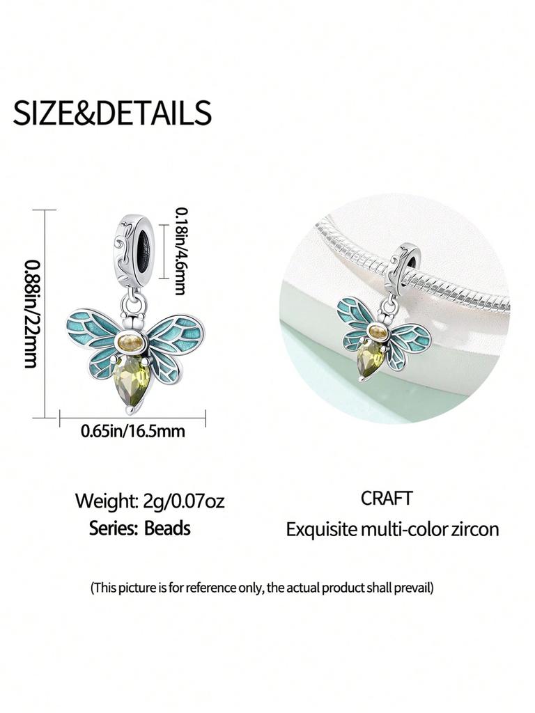 Charm Copper Colors Pink Flower Bow Dragonfly Bead For Original Bracelet Diy Beads Charms Jewellery Making Gift For Women Styfne