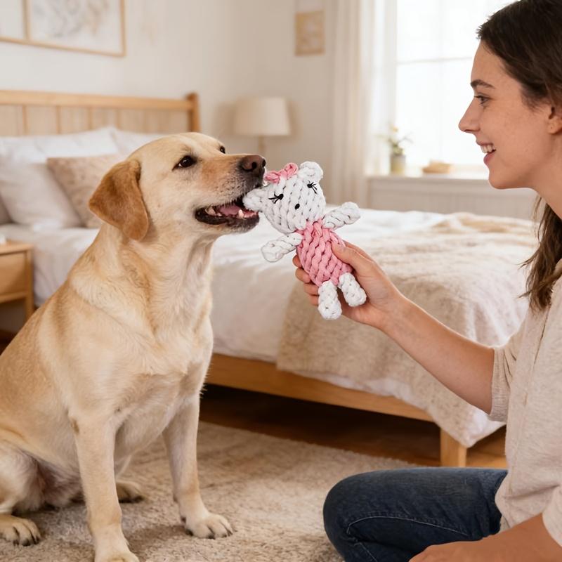 Cute Bear-Shaped Cartoon Modern Multi-Purpose Chew Toy for Cats and Dogs Durable Indoor/Outdoor Interactive Rope Play