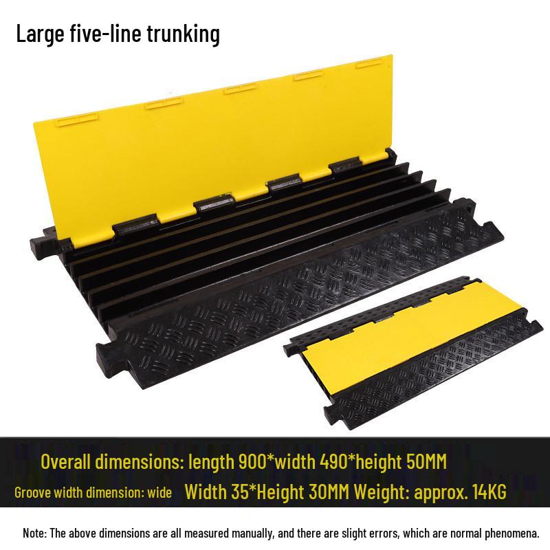 Rubber Cable Protection Trough: Indoor/Outdoor Speed Bump and Anti-Crush Cable Cover Plate
