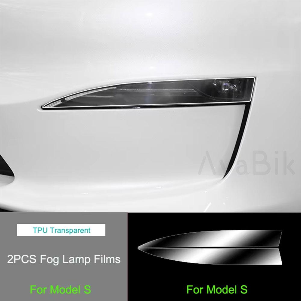 TPU Blackened Headlight Taillight Foglight Protective Film for Tesla Model X  For Model S 2024 Black Color Changing Films