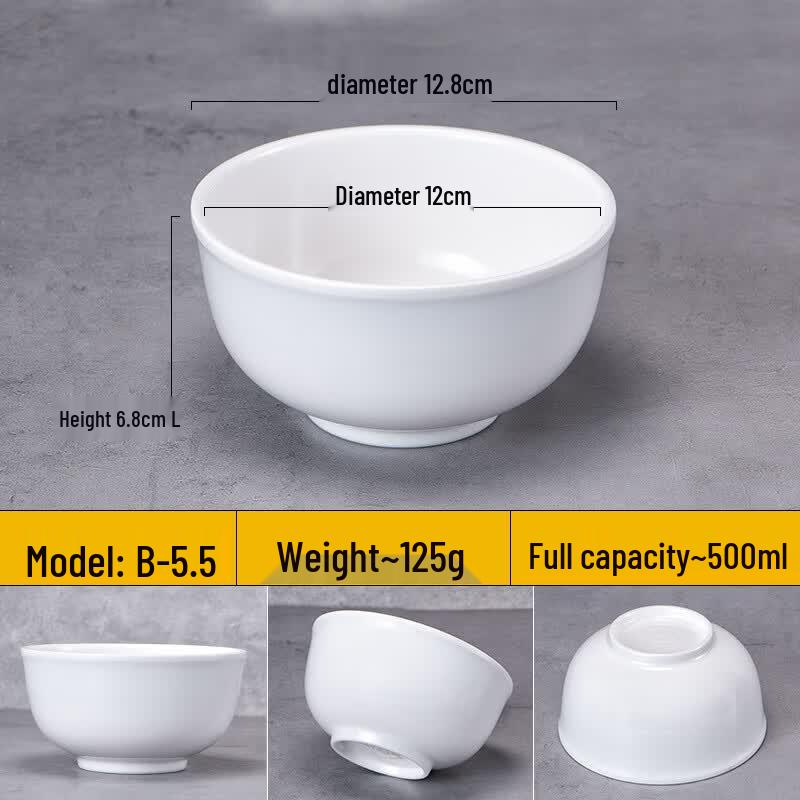 WUHE Imitation Porcelain Melamine Soup Bowl