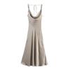 European & American Style Women's Silk Satin Dress - Sexy, Hot Girl Fashion