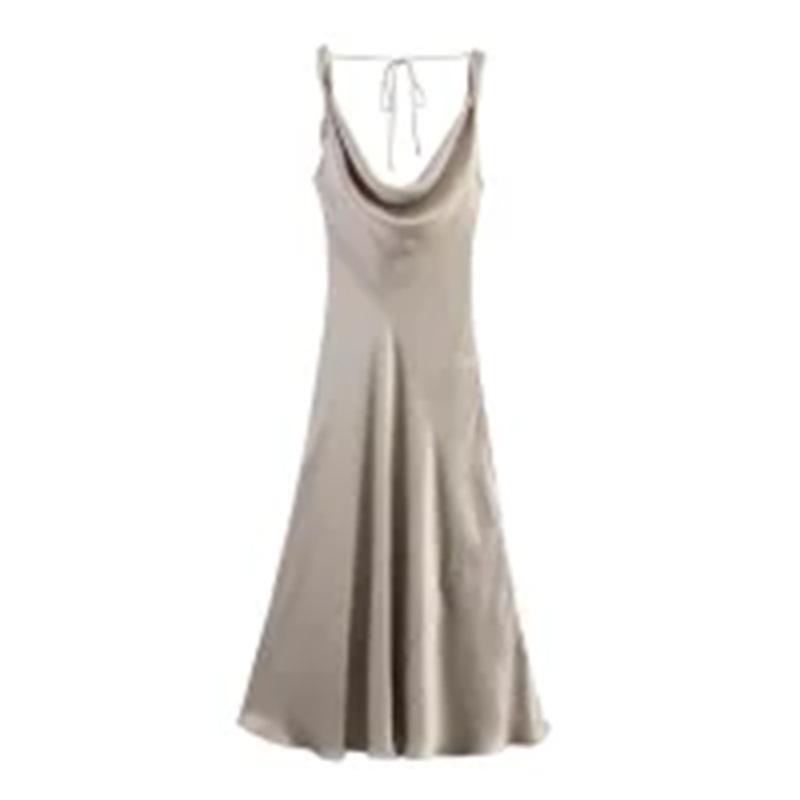 European & American Style Women's Silk Satin Dress - Sexy, Hot Girl Fashion