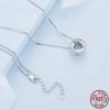 S925 Sterling Silver Classical Waist Bead Pendant Necklace Cubic Zircon Neck Chain for Women Birthday Valentine's Day Gift