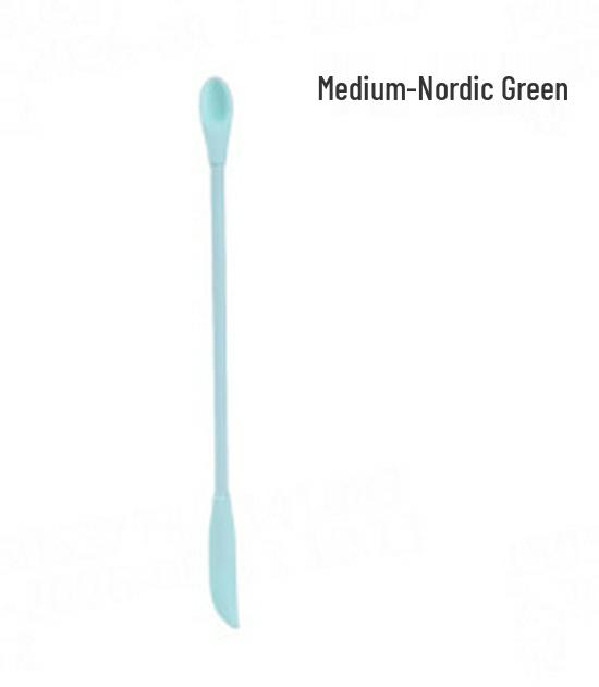 Dual-Head Silicone Spatula & Foundation Scraper - Light Bottle Tool