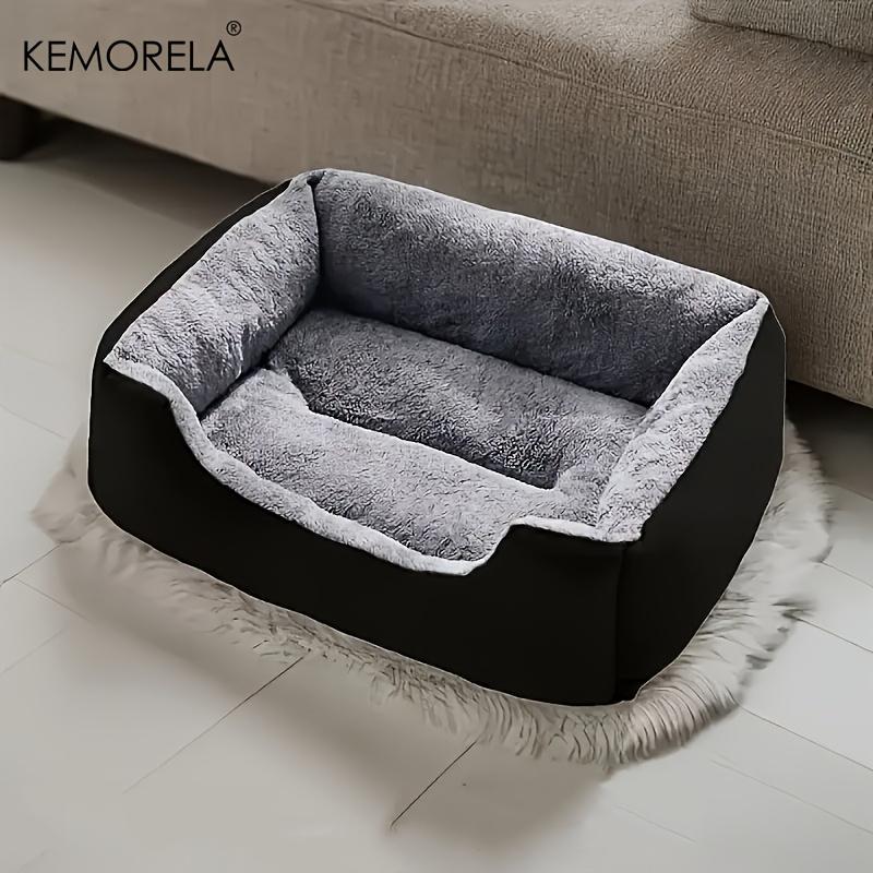 

KEMOREL 1PC Cozy Plush Pet Bed For All Seasons Pet Lounger with Elastic, for Extra Small to Medium Breeds Multiple Sizes & Color S чорний
