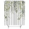 Charming Floral Shower Curtain with Delicate Leaves&Butterflies Enhances Bathroom Aesthetics Eco Friendly Material Easy to Clean