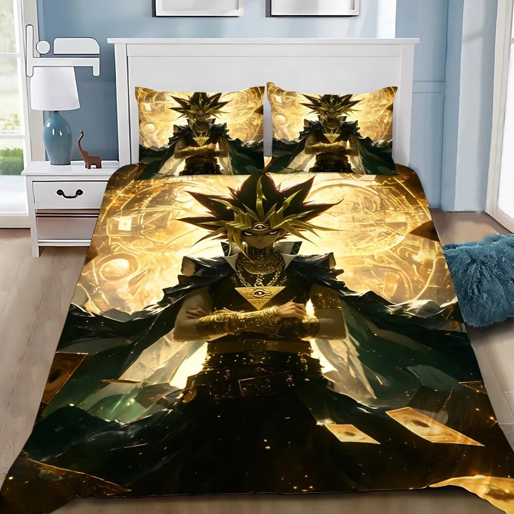 3D Print Yu-Gi-Oh MONSTER CARD Anime Bedding Set Duvet Cover Bed Set Quilt Cover Pillowcase Comforter king Queen Size Boys Adult