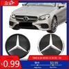 GLC GLB 3D Mirror Front Grille Star Emblem Logo Glossy Black And Chrome Silver For Mercedes Benz E-Class W213 2016-2020 E200 E2