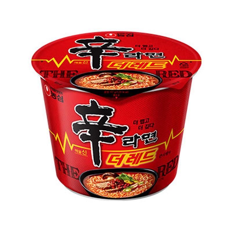 Nongshim Shin Ramyun The Red in Cup / Bag / Korean Noodles, Kfood, Authentic Korean Food Large Cup 117g x 4ea