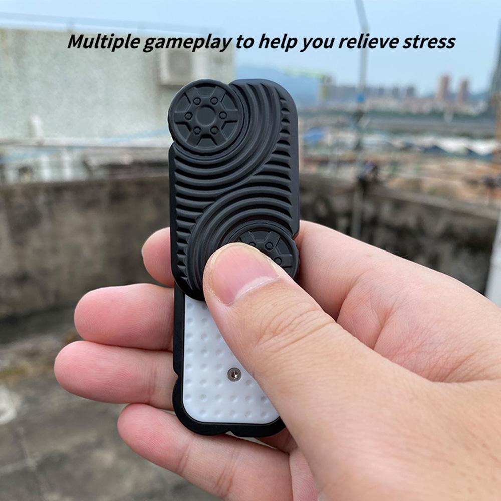 Hjul EDC Skyveknapp Metall Fingergyro Skrivebord Fidget Leker ADHD Angstlindring Dekompresjonsspill for Voksne Stresslindring Gaver
