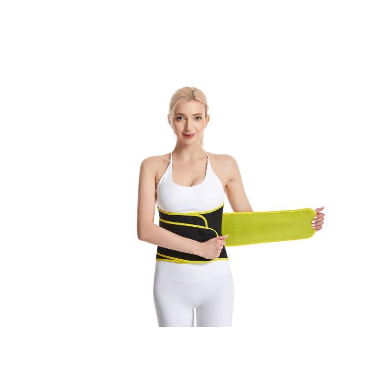 Double Layer Hook And Loop Waist Trainer Sports Waist Support Fitness Body Shaper For Yoga