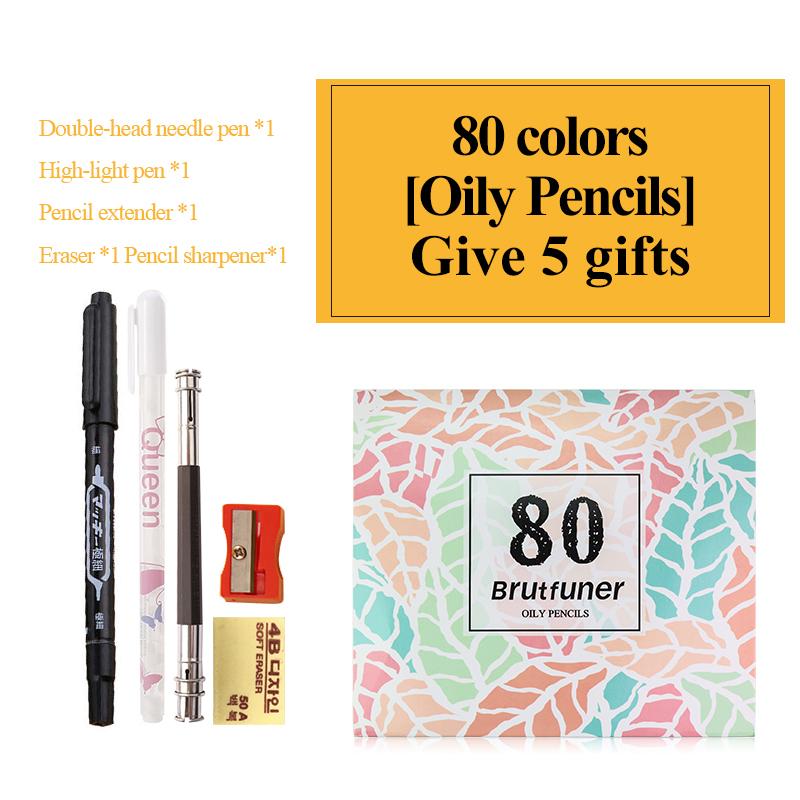 Professionelles Ölfarben-Buntstift-Set Holz Weicher Aquarellstift zum Zeichnen Skizzieren Kunst 48/72/80/120/160/180Stk.