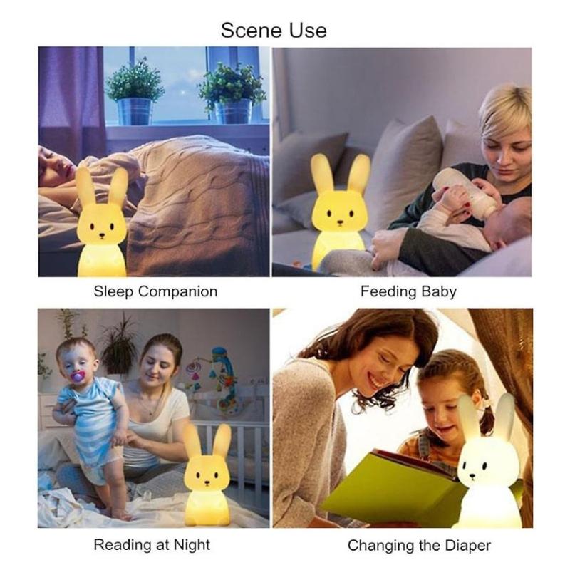 Silicone Night Light - USB Rechargeable, Colored Lights