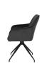 Upholstered Swivel Chair ELDO Velvet Dark Gray