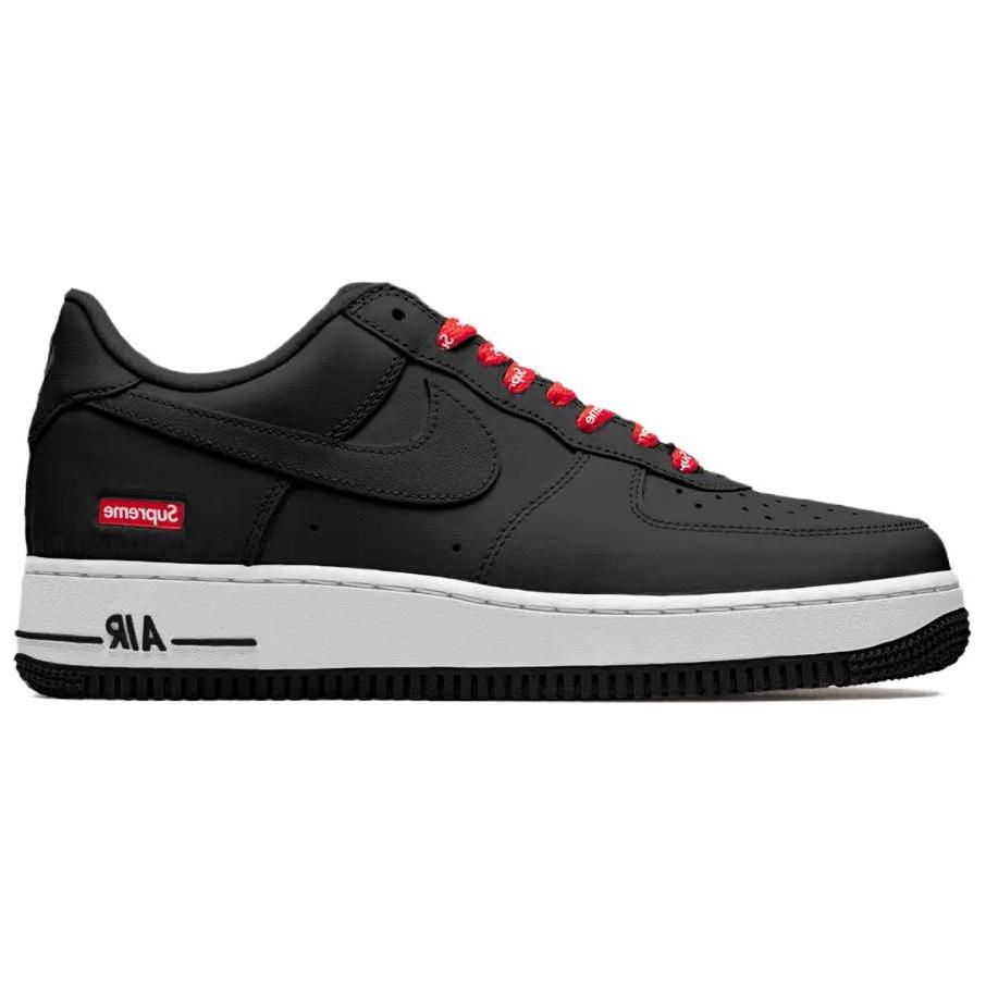Nike Supreme X Air Force 1 Low Box Logo - Black White Unisex Sneakers CU9225-002