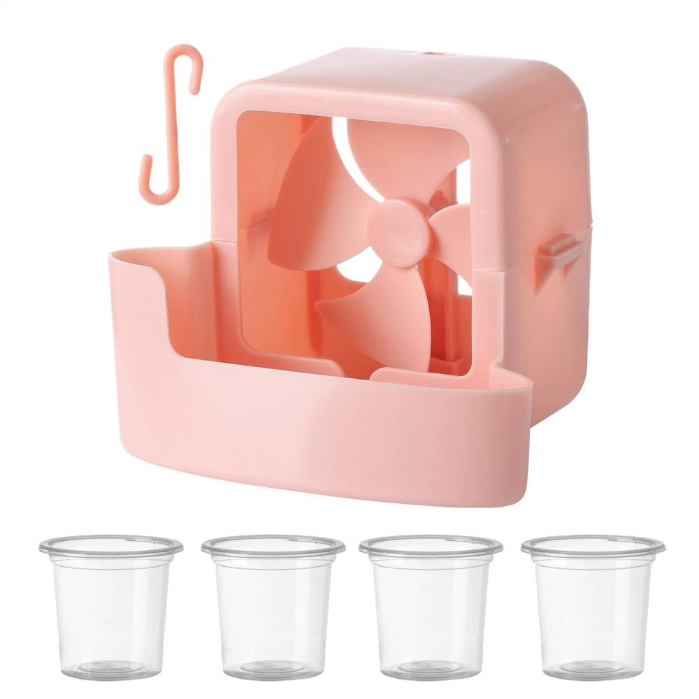 Electric Fan Hanging Cooling Tool with 4 Ice Cup Household Floor Fan Mist Cooling Adapter Hangable Ice Holder Cooler Accessories