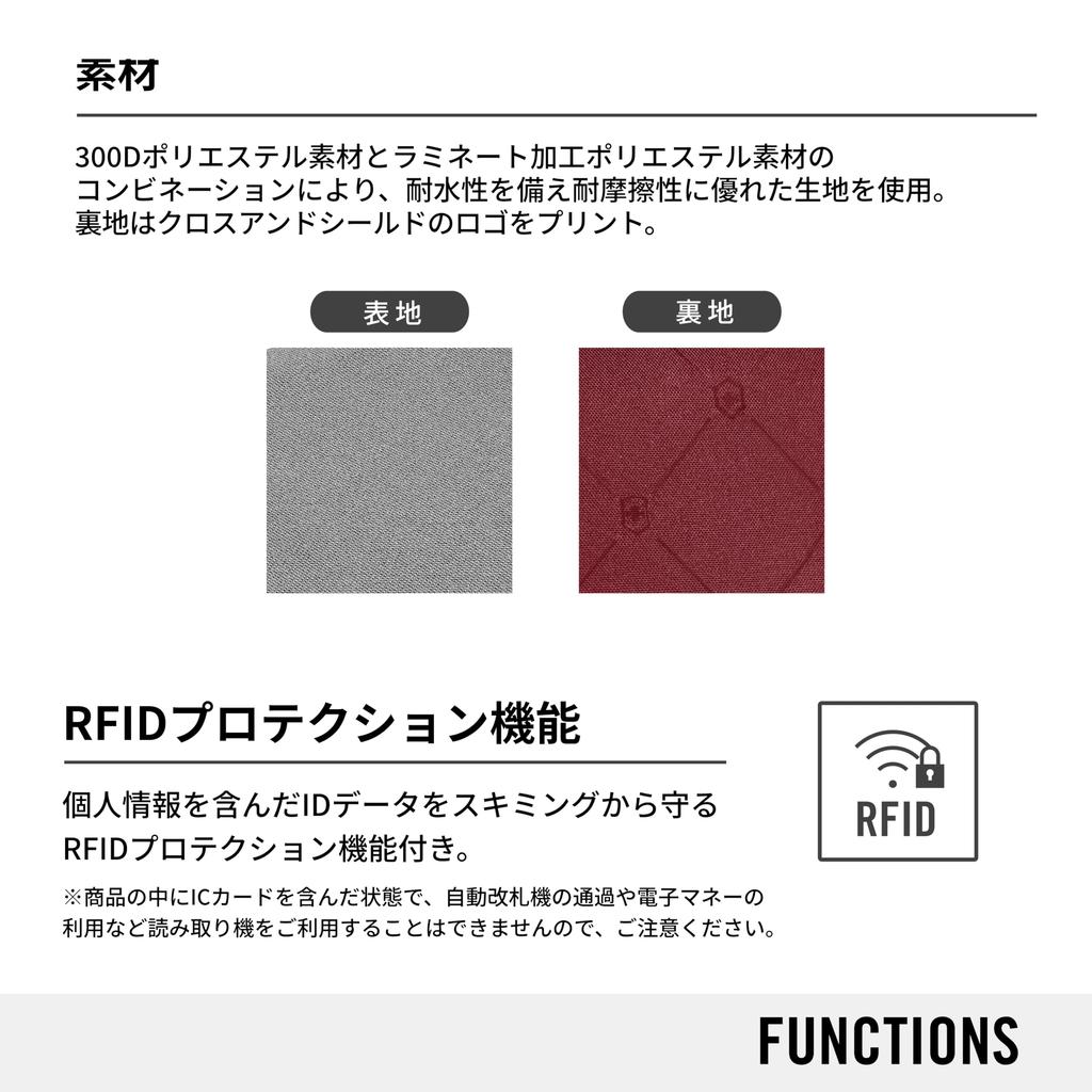 Victorinox Travel Essentials Passport Holder Folding Card 653362 Men's Wallet, Wallet, Case, Gray,