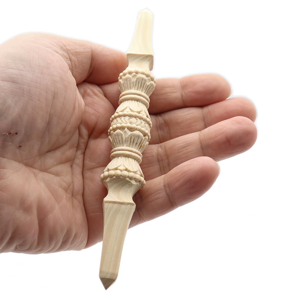 Kurita's Special Buddhist Statue [Buddhist Implement] Wooden Carved Dokko Vajra, 15cm, Made of Cypress, 2800 Yen