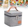 Lunch Bag   Grey Thickened   Proof Reusable Insulated Lunch Cooler Bag for Picnics Outdoor Travel