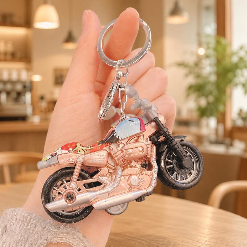 Mini-Legierung Rückzieh-Motorradspielzeug Schlüsselanhänger Für Kinder Geschenke Heimdekoration Tasche Aufhängen Sammlung