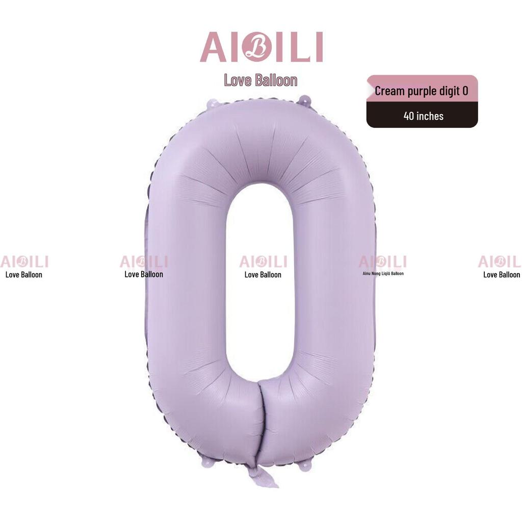 40-Inch Heart-Shaped Large Number Balloon, Baby Pink/Blue for Birthdays