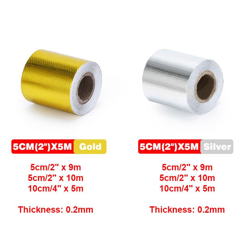 5/10M Heat Protection Film Car Motorcycle Exhaust Wrap Pipe Header Insulation Tape Turbo Thermal High Temperature Resistant