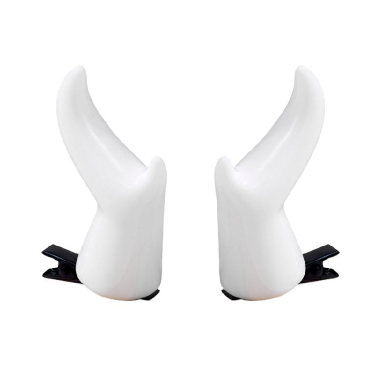 

Elegant Antler 2000s Black Halloween Hair Clip Horn Flat Clip Halloween 1 білий