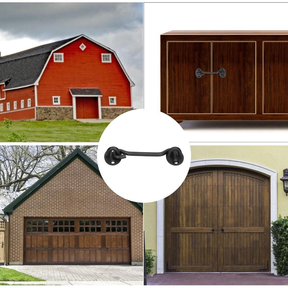 4 Inch Sliding Door Latch Black Gate Latch Hardware Barn Door Lock Sliding Door