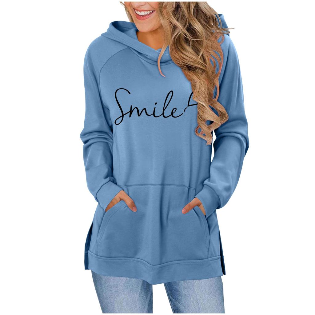 Women's Fashionable Casual Long-Sleeved Hooded Sweatshirt