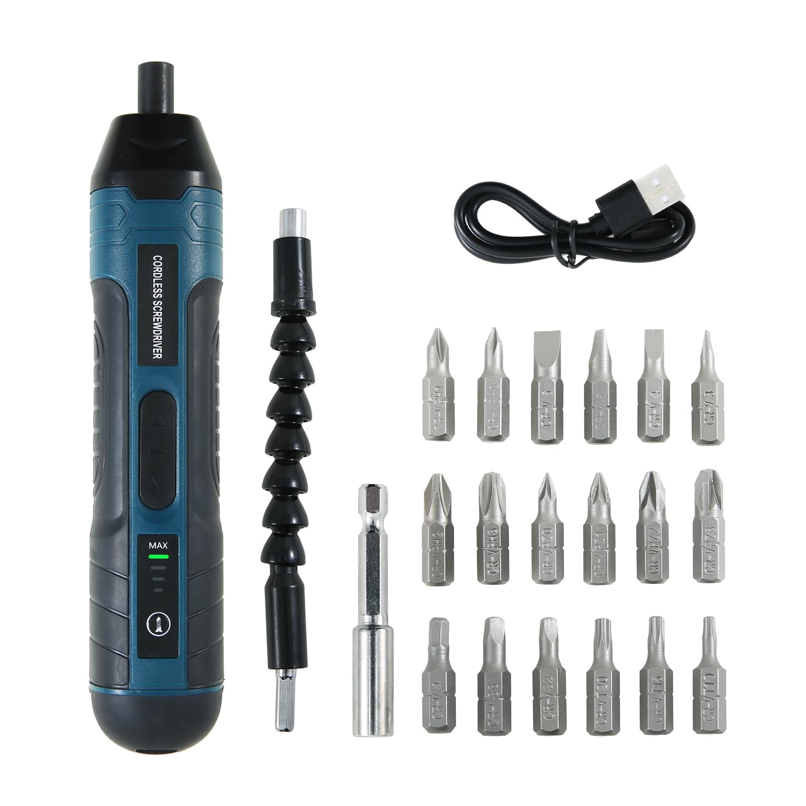 

Electric Screwdriver Small Electric Screwdriver Rechargeable Cordless Electric Screwdriver Set with USB Charging and Ideal for Furniture and DIY