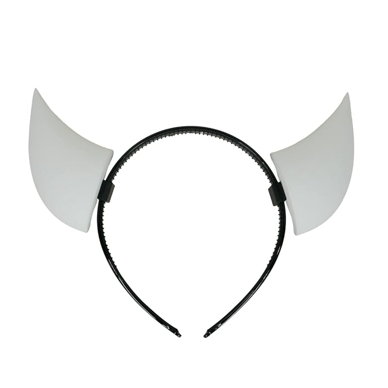 

[CUEZtoy] made in Japan halloween cosplay 3D printing modeling costume items devil Cow s horn devil horns hair ornament headband (white)