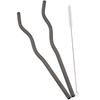 2pcs Wavy Stainless Steel Straight Straw Set Fruit Juice Milkshake Cocktail Bubble Tea Drinking Straw Kitchen Bar Accessories