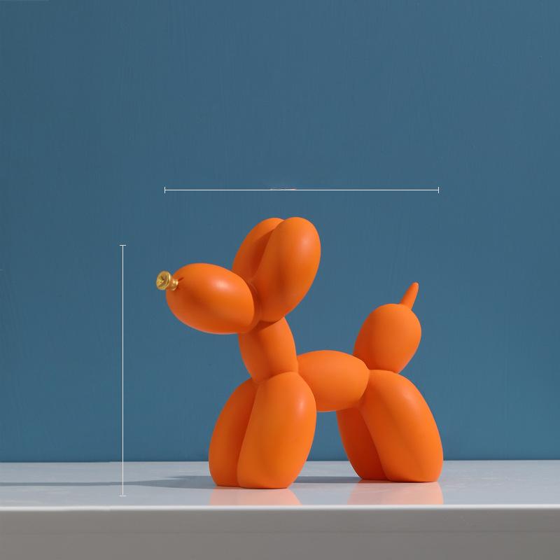 Enfeites de Cão Balão Nórdicos Resina Único Elegante Mesa de Sala de Estar Armário de TV Artesanato Doméstico Decoração Suave Decoração