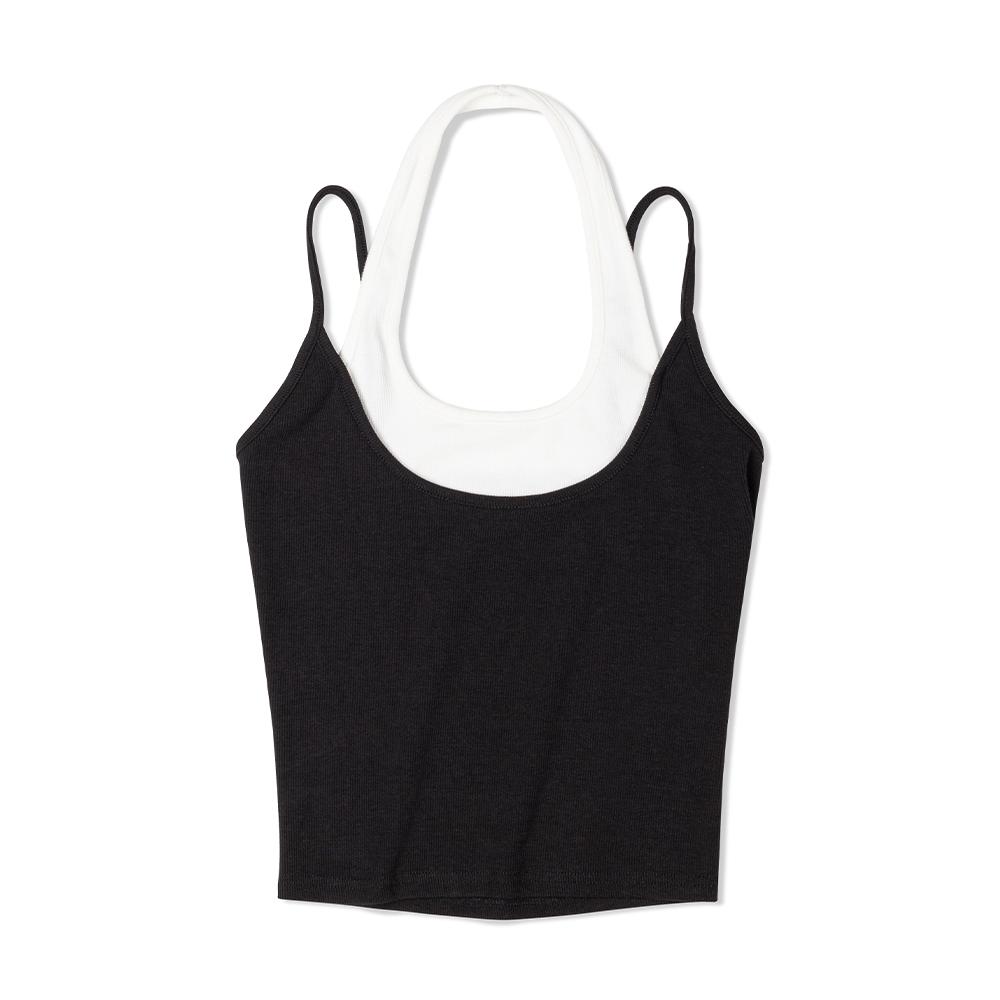 Moa Halterneck Layered Sleeveless (Black) Black/M