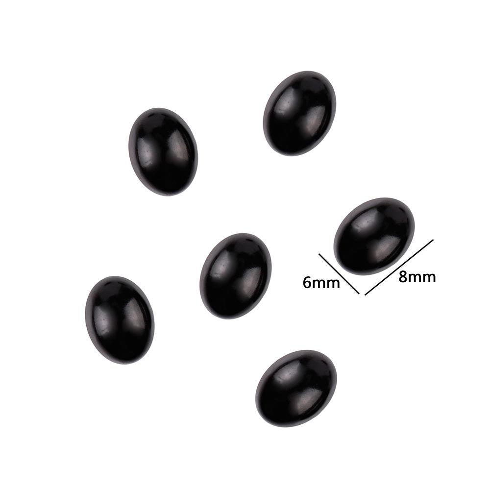 50-200pcs Black Plastic Safety Oval Simulated Eyes Nose DIY Stuffed Toys TeddyBear Eye For Doll Handmade Decoration Accessories