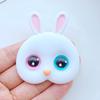 2Pcs New 49*58mm Mini Lovely Big Rabbit Head Flat Back Resin Scrapbooking DIY Jewelry Craft Decoration Accessorie Q04